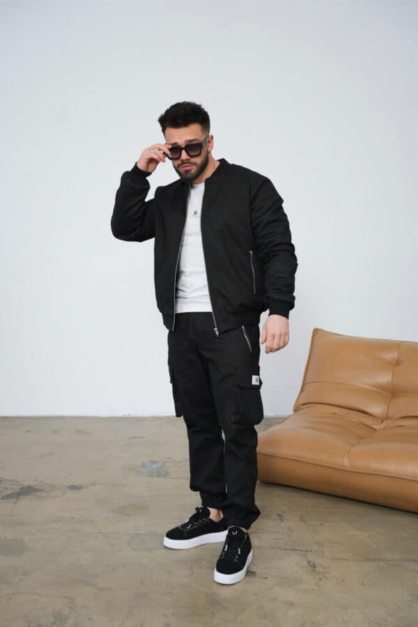 Kurtka męska BG Repeat | czarny Kurtka męska BG Repeat | czarny