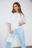 T-Shirt damski BG Ocean | biały-błękit