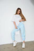 T-Shirt damski BG Ocean | biały-błękit