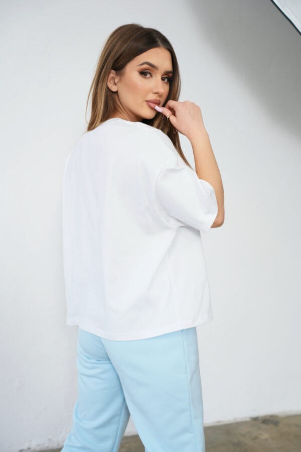 T-Shirt damski BG Ocean | biały-błękit