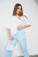 T-Shirt damski BG Ocean | biały-błękit