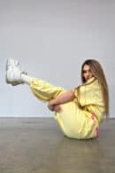 Skarpety BG Frappe | biały - bananowy