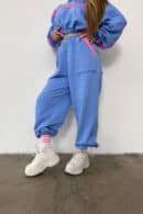 Skarpety BG Frappe | biały - róż barbie