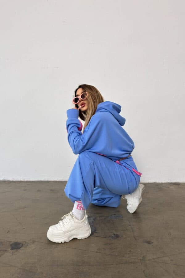 Skarpety BG Frappe | biały - róż barbie