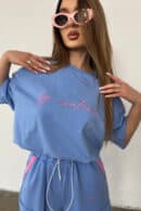 T-Shirt damski BG Micky | niebieski