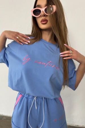 T-Shirt damski BG Micky | niebieski