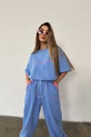 T-Shirt damski BG Micky | niebieski