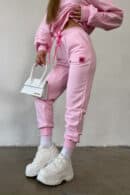 Skarpety BG Frappe | biały - róż jasny