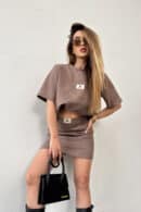 Komplet damski BG Mini | cappuccino Komplet damski BG Mini | cappuccino