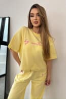 T-Shirt damski BG Micky | bananowy