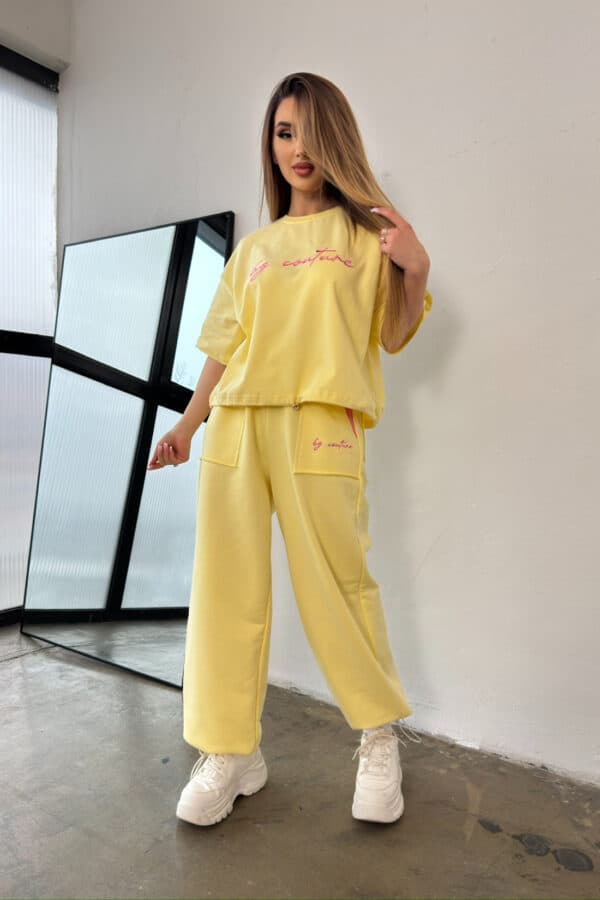 T-Shirt damski BG Micky | bananowy