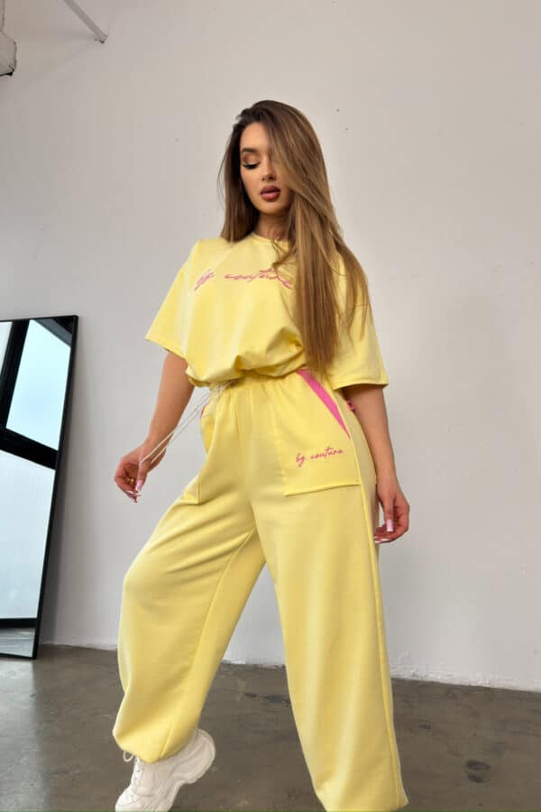 T-Shirt damski BG Micky | bananowy