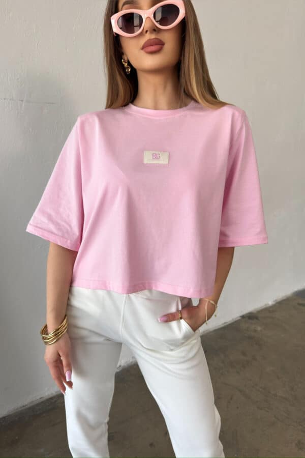 T-Shirt damski BG Esme | jasny różowy