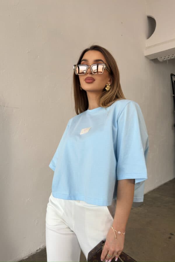 T-Shirt damski BG Esme | błękitny