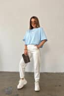 T-Shirt damski BG Esme | błękitny