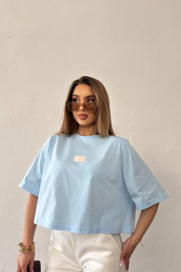 T-Shirt damski BG Esme | błękitny