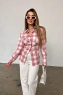 Koszula damska BG Rita | różowy Koszula damska BG Rita | różowy