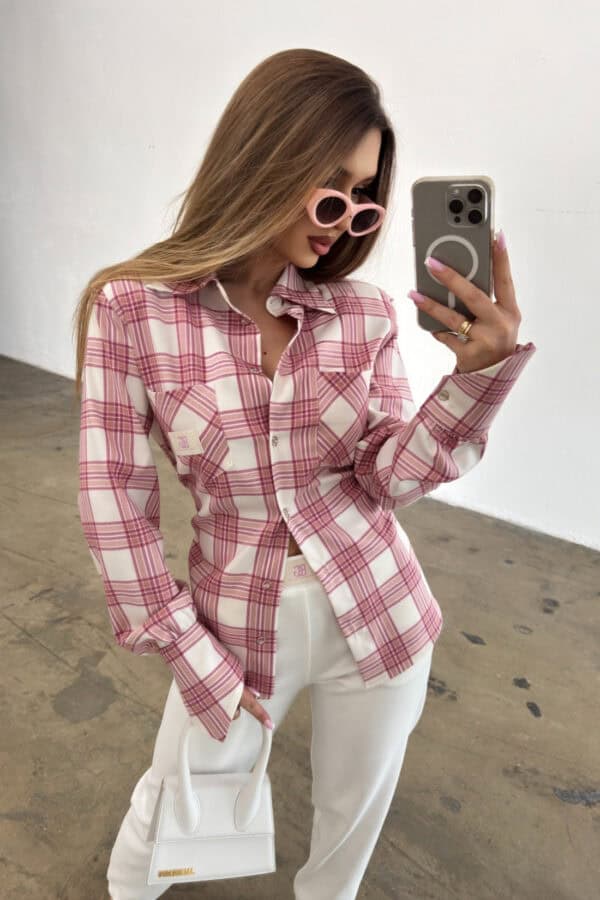 Koszula damska BG Rita | różowy Koszula damska BG Rita | różowy