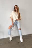 T-Shirt damski BG Ocean | waniliowy T-Shirt damski BG Ocean | waniliowy