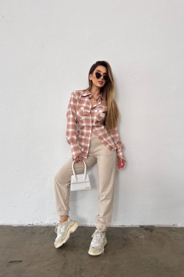 Koszula damska BG Rita | beżowy Koszula damska BG Rita | beżowy