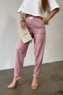 Spodnie damskie BG Scandal | różowy Spodnie damskie BG Scandal | różowy