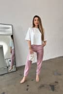 Spodnie damskie BG Scandal | różowy Spodnie damskie BG Scandal | różowy