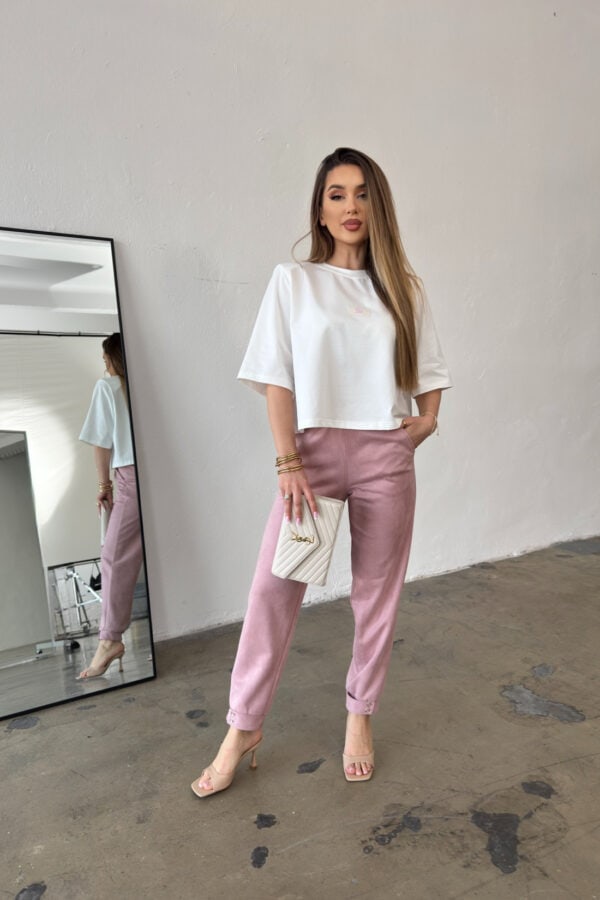 Spodnie damskie BG Scandal | różowy Spodnie damskie BG Scandal | różowy