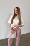 Spodnie damskie BG Scandal | różowy Spodnie damskie BG Scandal | różowy
