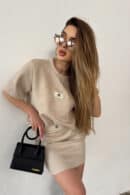 Komplet damski BG Mini | beżowy