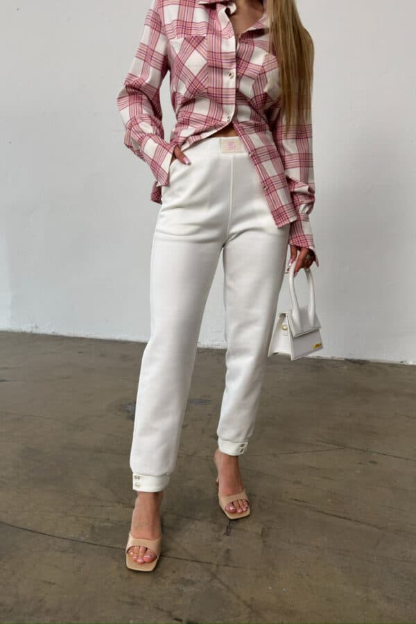 Spodnie damskie BG Scandal | biały Spodnie damskie BG Scandal | biały