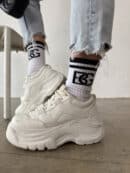 Skarpety BG Frappe | biały - czarny