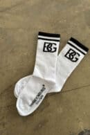 Skarpety BG Frappe | biały - czarny