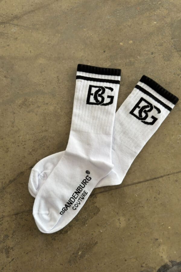 Skarpety BG Frappe | biały - czarny