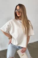 T-Shirt damski BG Ocean | kokosowy