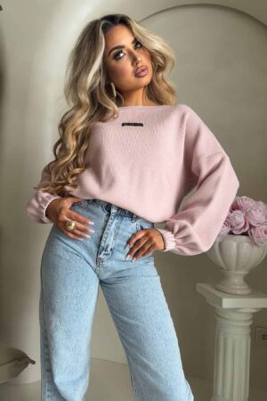 Sweter CANOA – pudrowy róż