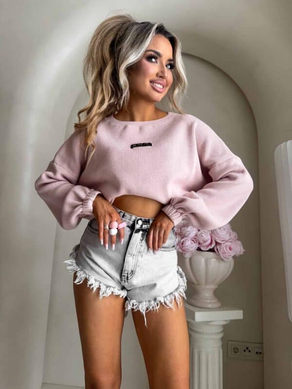 Sweter CANOA – pudrowy róż