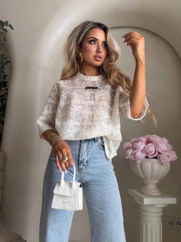 Bluzka PEROLA – ecru