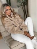 Kurtka bomberka CLOUDY – ciemny beż