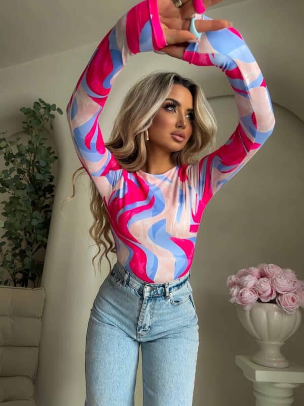 Bluzka LINDA print - multicolor