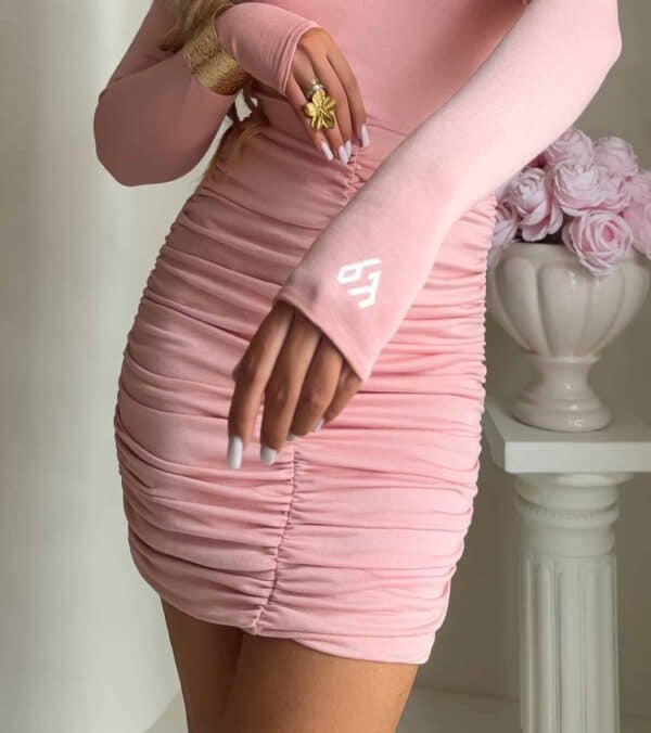 Spódnica MARSZCZONA – morelowa