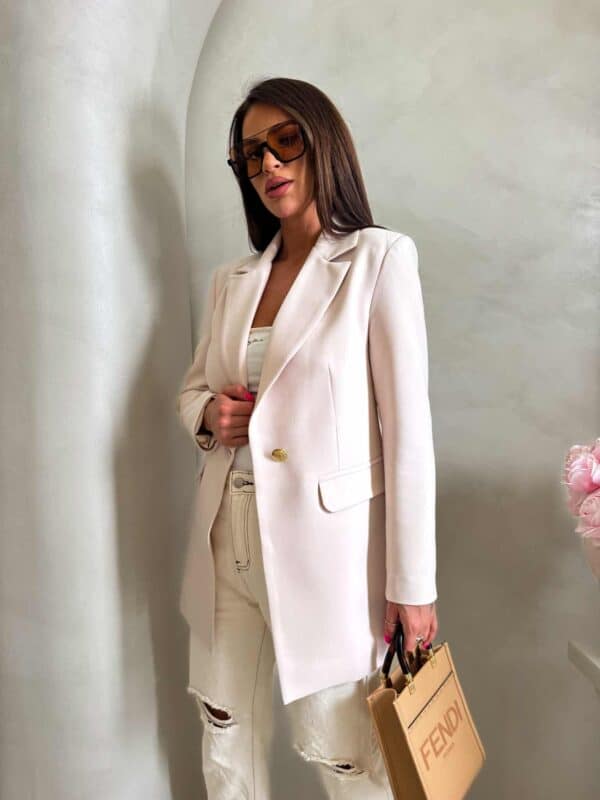 Marynarka LONG – jasny beż