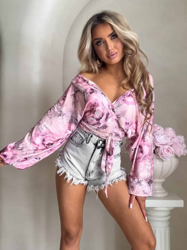 Bluzka KAIRA print flower – pink Bluzka KAIRA print flower – pink