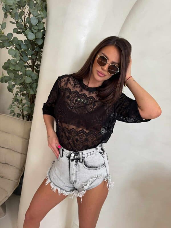 Bluzka PEROLA – czarna