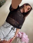 Bluzka PEROLA – czarna