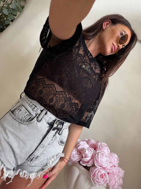 Bluzka PEROLA – czarna