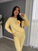 Komplet DELANI LONG – bananowy