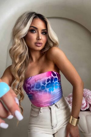 Top MAVEN print pantera - pink