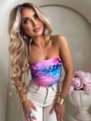 Top MAVEN print pantera - pink