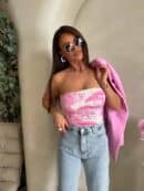 Top MAVEN print dior - jasny róż Top MAVEN print dior - jasny róż