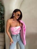 Top MAVEN print dior - jasny róż Top MAVEN print dior - jasny róż